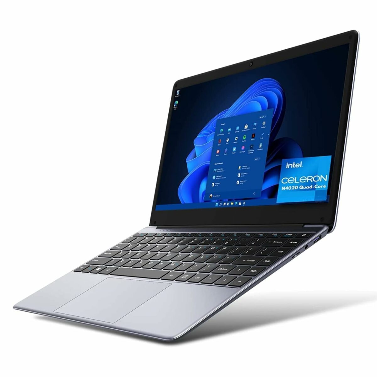 Chuwi HeroBook Pro 14.1'' Intel Celeron N4020 Laptop with 8GB RAM, 256GB SSD, Windows 11, 1TB Expand, FHD IPS, Ultra Slim, USB3.0, Mini-HDMI, Webcam