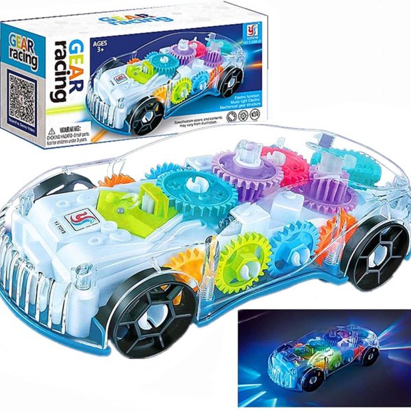 Storio 3D Baby Car Toy with 360 Degree Rotation, Gear Simulation Mechanical Car with Sound Music & Light Toys for Kids Boys & Girls