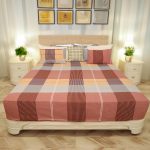 Status Contract -2024 Cotton Rich Double Bedsheet with 2 Pillow Covers for Bed Room, Home, Hotel-120 GSM (D2)