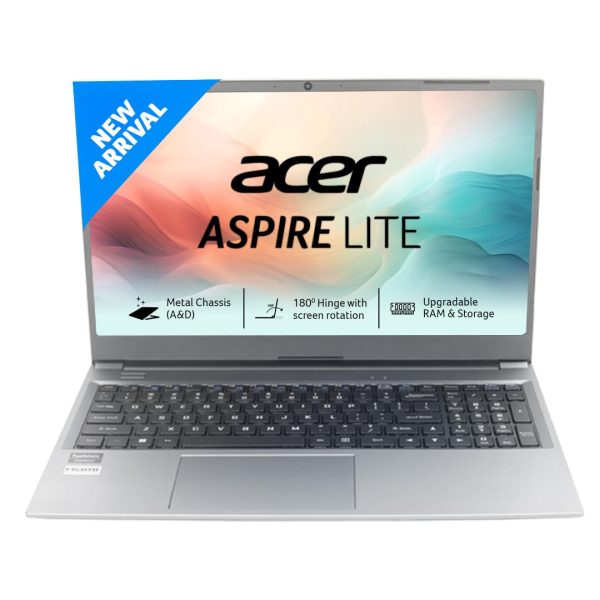 Acer Aspire Lite 13th Gen Intel Core i3-1305U Thin and Light Premium Laptop (Windows 11 Home/8 GB RAM/512GB SSD/36 WHR) AL15-53 with 39.62cm (15.6") Full HD Display, Metal Body, Steel Gray, 1.59 KG