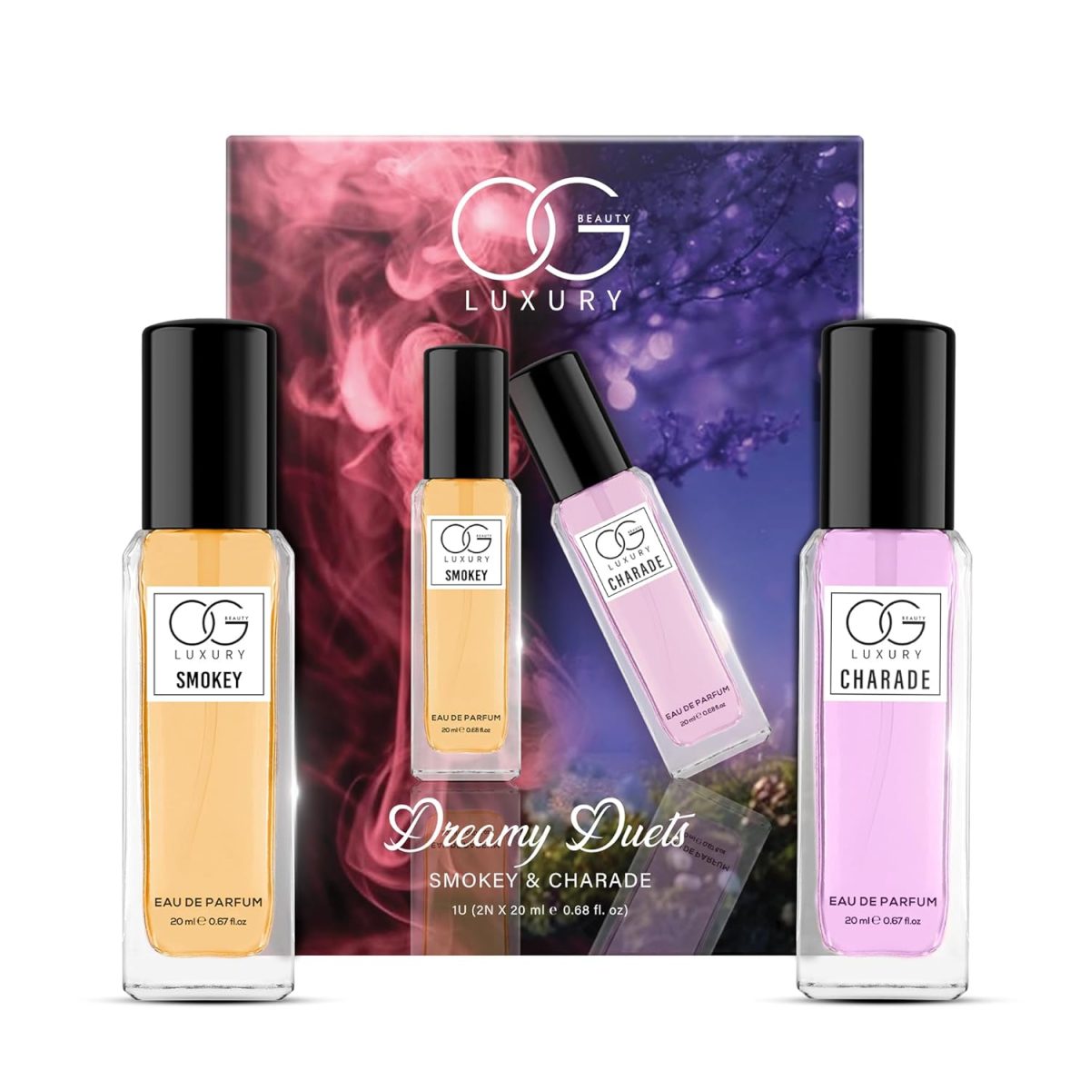 OG BEAUTY LUXURY Eau De Parfum Duo | Dreamy Duets | For Men & Women | Set of 20ml Each | Long Lasting Scent | His & Her Perfume | Gift Pack of 2