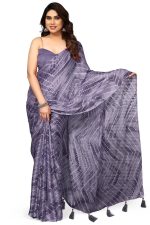 MIRCHI FASHION Women's Chiffon Shibori Printed Saree with Blouse Piece