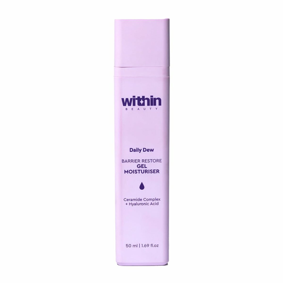 Within Beauty Ceramide & Hyaluronic Acid Gel Moisturiser | Daily Dew Barrier Restore Moisturiser | For Oily & Sensitive Skin | Long-Lasting Balanced Hydration | Non-Sticky | Lightweight | 50ml