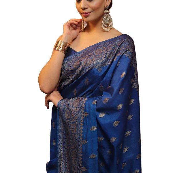 Avantika Fashion Women's Kanjivaram Soft Pure Silk Banarasi Sarees With Blouse Piece