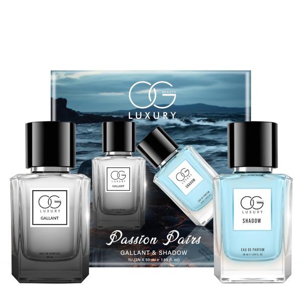 OG BEAUTY LUXURY Premium Eau De Parfum Duo | Passion Pairs | Men's & Women's Perfume Set 50ml Each | Long Lasting Scent | Elegant His & Hers Gift Pack of 2