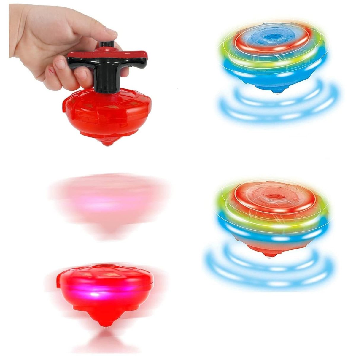 Toy Imagine™ Lattoo Spinning Launcher Gyro Top with Flashing Led Light Beyblade (Color May Vary).