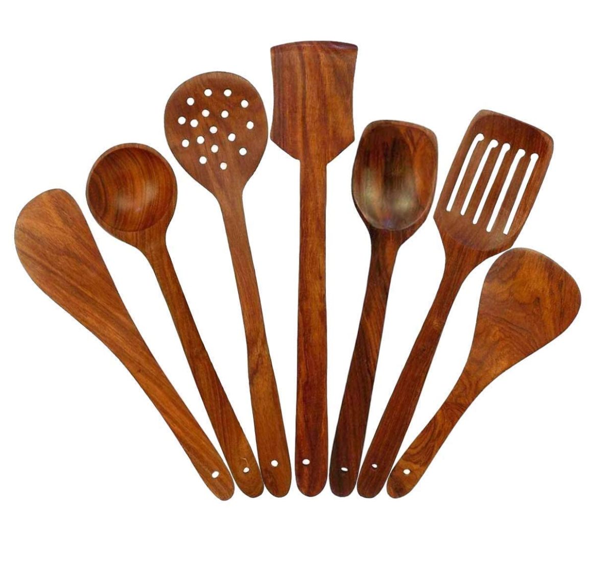 Wooden Serving and Cooking Spoons Set Kitchen Organizer Items Kitchen Accessories Items,40 centimeter