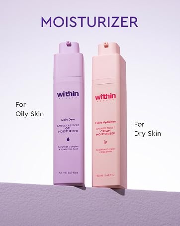 within beauty, skincare, face care, gel moisturiser, cream moisturiser, barrrier repair cream