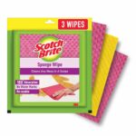 Scotch-Brite Sponge Wipe Resusable Kitchen Cleaning Sponge- Easy to use, Multi- color & Biodegradable (pack of 3)