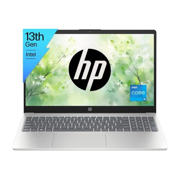 HP Laptop 15, 13th Gen Intel Core i5-1334U, 15.6-inch (39.6 cm), FHD, 16GB DDR4, 512GB SSD, Intel Iris Xe graphics, Backlit KB, MSO, Dual speakers (Win 11, Silver, 1.59 kg), fd0221TU