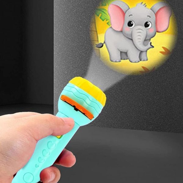 Toy Imagine Projector Torch for Kids Creativity Toy Children?s Flashlight Projection Light Cognitive Animals Marine 1 Electric Torch with 3 Slides (24 Pictures)