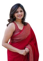 C J Enterprise Women's Pure Banarasi Style Kanjivaram Silk Saree With Blouse Piece For Wedding (Yatri)