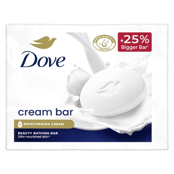 Dove Cream Beauty Bar - Soft, Smooth, Moisturised Skin, 3x125 g