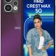 HMD Crest Max 5G | Segment 1st 50 MP Front Cam | Triple Rear AI Cam with 64 MP Primary Sony Sensor | FHD+ OLED Display | 8 GB RAM & 256 GB Storage | Android 14 | 33W Fast Charger in Box | Deep Purple