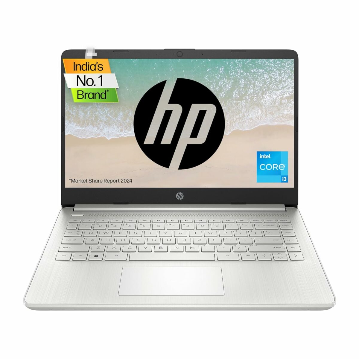 HP Laptop 14, Intel® Core™ i3-1215U, 14-inch(35.6 cm), FHD,8GB DDR4,512GB SSD,MSO,Dual Speakers,Win 11,Silver, 1.46 kg,14s-dq5138TU