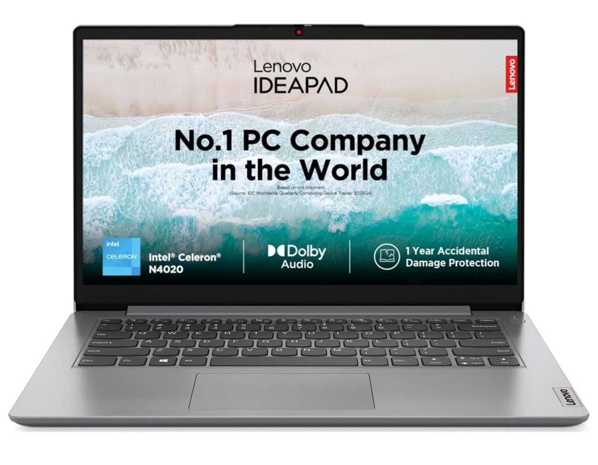 Lenovo IdeaPad Slim 1 Intel Core Celeron N4020 14" HD Thin and Light Laptop (8GB/512GB SSD/Windows 11 Home/Office 21/1Yr Warranty/Cloud Grey/1.3Kg), 82V6009LIN