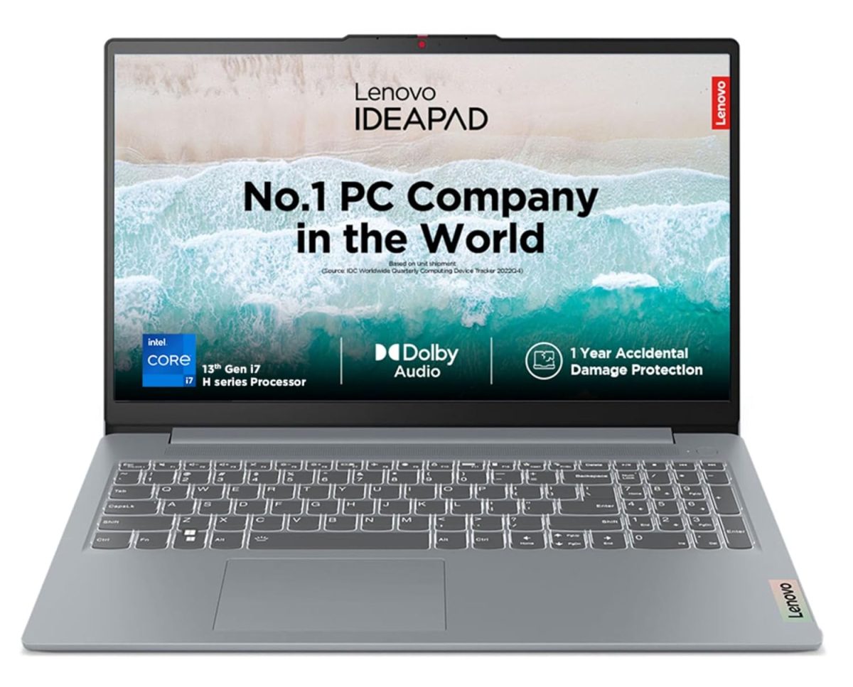 Lenovo IdeaPad Slim 3 13th Gen Intel Core i7-13620H 15" (38.1cm) FHD IPS 300 Nits Thin & Light Laptop (16GB/512GB SSD/Win 11/MSO 21/1Yr ADP Free/Alexa Built-in/3 mon Game Pass/Grey/1.6Kg), 83EM008GIN