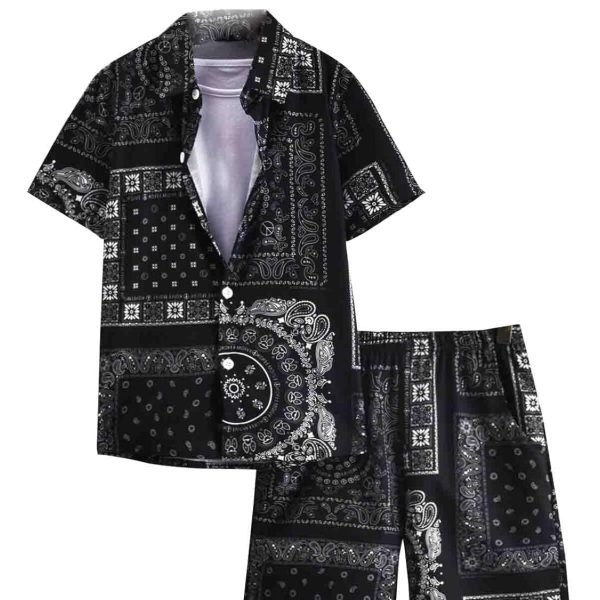 Leriya Fashion Night Dress for Men || Rayon Multi Printed Night Dress for Women || Summer & Beach Wear for Men || Sleepwear Pajama Set for Men || Vacation || Travel Wear