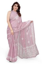 MIRCHI FASHION Women's Latest Chiffon Batik Printed Saree with Blouse Piece