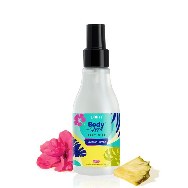 Plum BodyLovin' Hawaiian Rumba Body Mist | Long Lasting Beachy Fragrance For Women & Men With Gardenia & Vanilla | High On Fun | Travel-Friendly Perfume Body Spray 150 ml