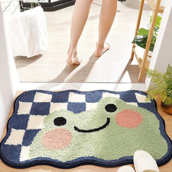 Roseate Frog Super Soft Anti Skid (40x60 cm) Super Absorbent Mats Microfibre 2000 GSM Door Mats for Home/Bathroom/Bedroom/Kitchen/Floor Mat (Pack of 1)