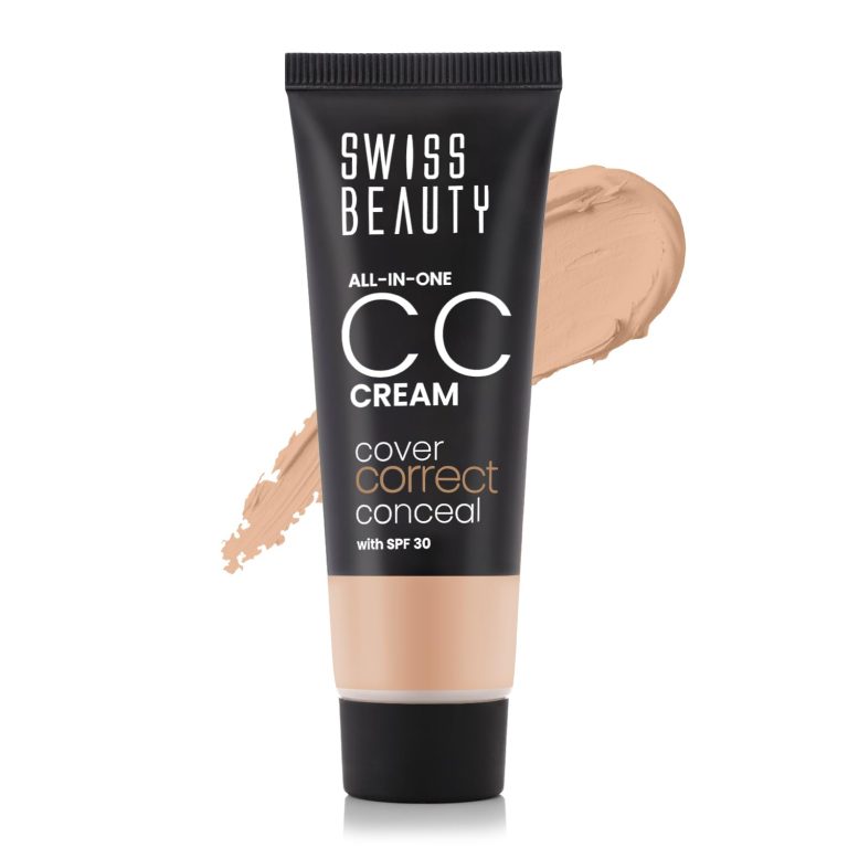 SWISS BEAUTY All-In-One Natural Medium Coverage Cc Cream | Shade- Caramel Beige, 25Gm, 1 Count