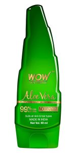 WOW Skin Science Aloe Vera Multipurpose Beauty Gel for Skin and Hair, 60 ml