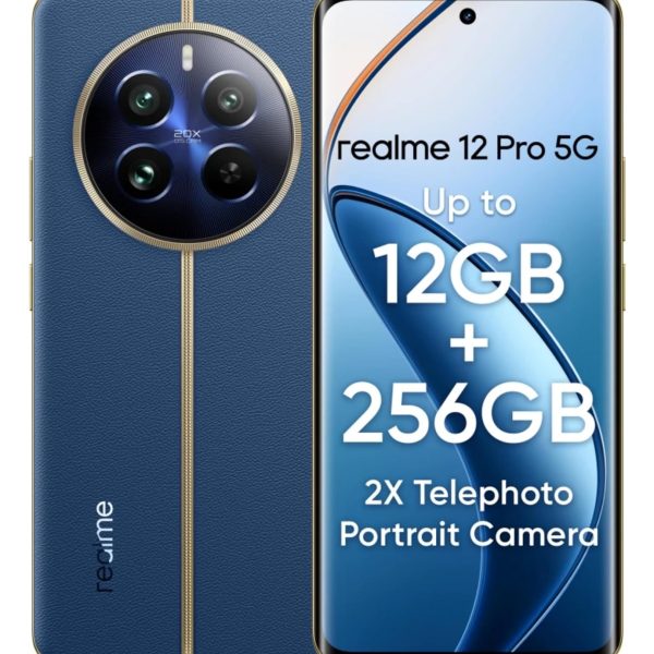 realme 12 Pro 5G (Submarine Blue, 12GB RAM, 256GB Storage) | 50 MP Sony IMX882 OIS Camera | 32 MP 2X Flagship Telephoto Portrait Camera | Snapdragon 6 Gen 1 5G Processor | 12 GB+12 GB Dynamic RAM