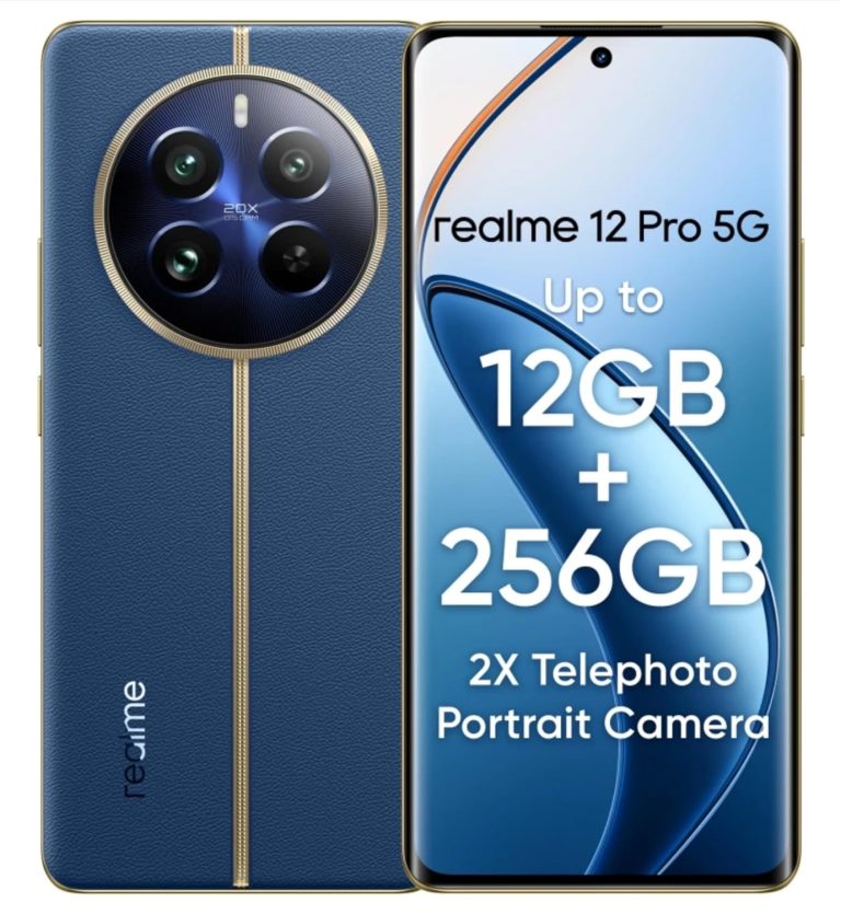 realme 12 Pro 5G (Submarine Blue, 12GB RAM, 256GB Storage) | 50 MP Sony IMX882 OIS Camera | 32 MP 2X Flagship Telephoto Portrait Camera | Snapdragon 6 Gen 1 5G Processor | 12 GB+12 GB Dynamic RAM