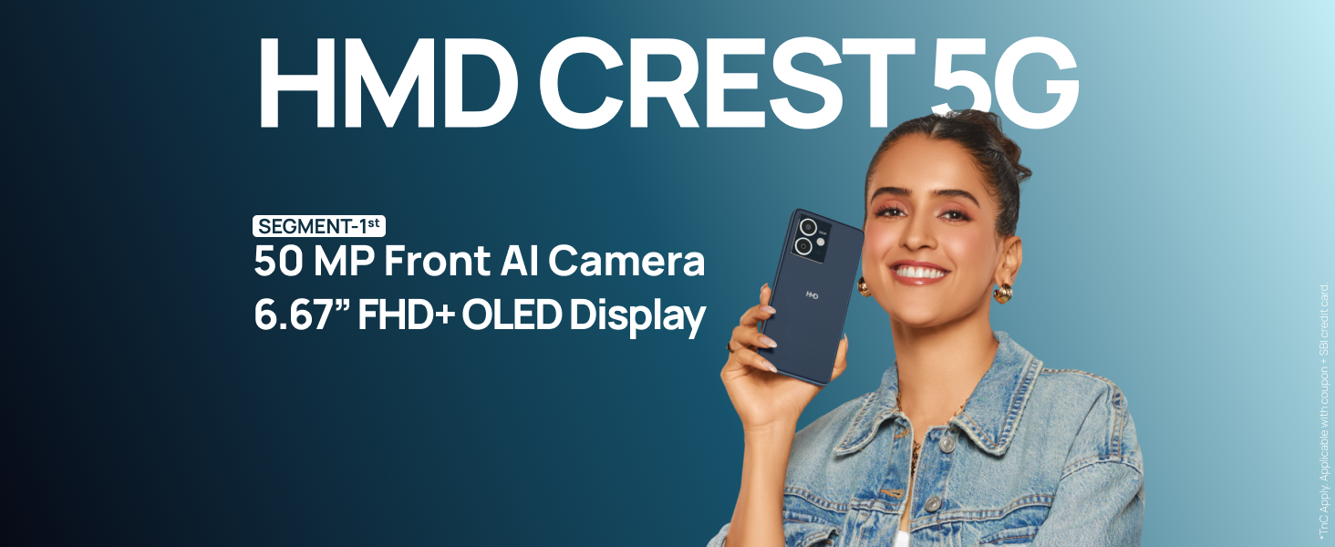 HMD, HMD Crest, HMD 5G, HMD smartphone 5G, 5G smartphone, 50MP camera, 5G phone under 15000