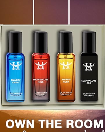 HANAS Fragrance World Eau De Parfum Gift Set For Men &amp; Women