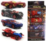 Kiddie Galaxia Mini Metal Car for Kids, Avenger Car Pack of 4 Mini Racers Series Diecast Cars Suitable for Children, Movie Vehicle Racing Cars for Competition and Story Play - Multicolor