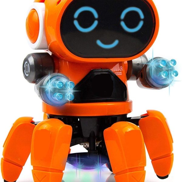 Galaxy Hi-Tech® Pioneer Bot Robot Colorful Lights and Music | All Direction Movement Dancing Robot Toys for Boys and Girls Multi-Colour