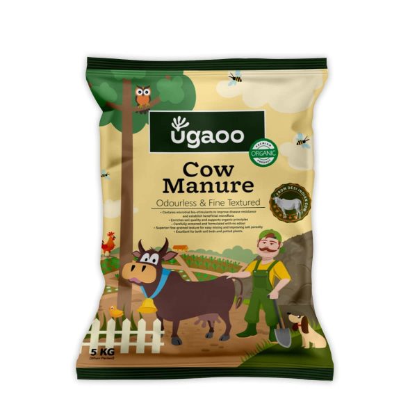 Ugaoo Cow Dung Manure Fertilizers for Plants & Home Gardening - 5 kg