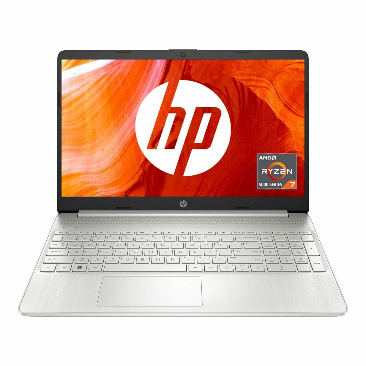 HP Laptop 15s, AMD Ryzen 7 5700U, 15.6-inch (39.6 cm), FHD, 16GB DDR4, 512GB SSD, AMD Radeon graphics, Backlit KB, Thin & light, Dual speakers (Win 11, MSO 2021, Silver, 1.69 kg), ey2001AU