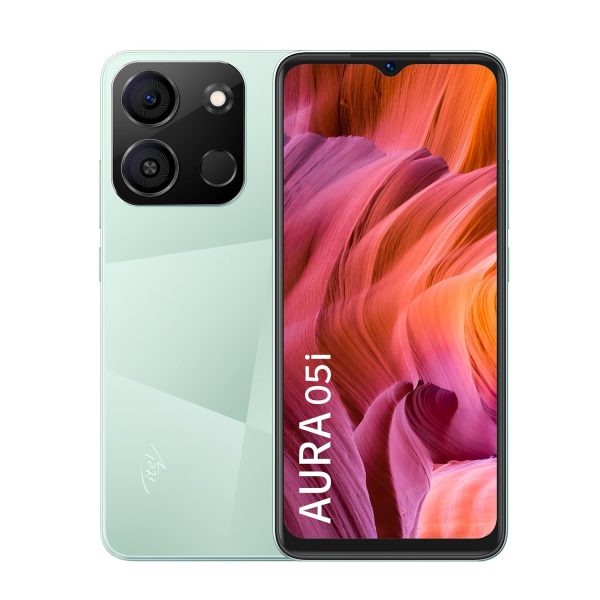 itel Aura 05i (2GB RAM + 32GB ROM, Upto 4GB RAM with Memory Fusion | Type C Fast Charging | 6.6" HD+ Display)- Meadow Green