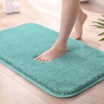 Luxe Home Bath Mat Super Soft Non Slip Vegas Mats for Bathroom, Kitchen, Bedroom, and Door (40x60 cm, Aqua) Pack of 1