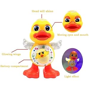 Toyshine Dancing Duck with Music Flashing Lights and Real Dancing Action