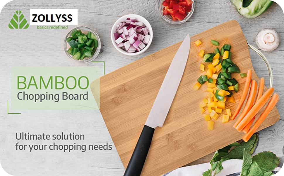 Wood Chopping Cutting Vegetable Cutting Board for Kitchen with Metal Handle Vegetables, Fruits 