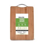 Zollyss Large Natural Bamboo Wood Chopping Cutting Board for Kitchen Vegetables, Fruits & Cheese, BPA Free, Eco-Friendly, Anti-Microbial (30 x 20 CM) Pack of 1