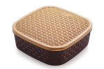 Oblivion Masala Rangoli Box Dabba For Keeping Spices | Spice Box For Kitchen | Plastic Wooden Style Masala Box | Masala Container | Masala Dabba (Brown, Grey, Cream & Beige)