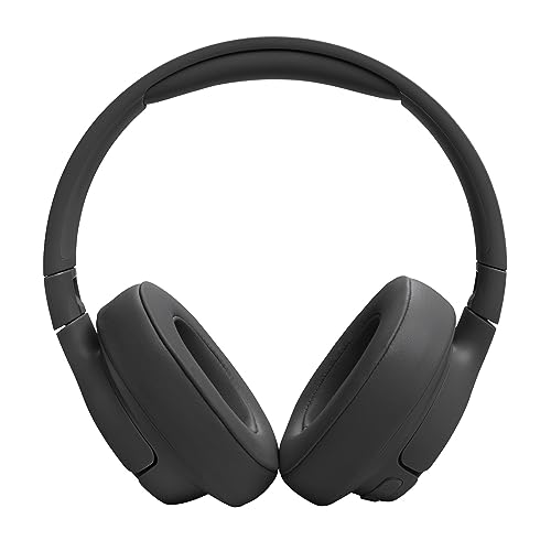 JBL Tune 720BT Wireless Over Ear Headphones with Mic, Pure Bass Sound, Upto 76 Hrs Playtime, Speedcharge, Dual Pairing, Customizable Bass with Headphones App, Lightweight, Bluetooth 5.3 (Black)