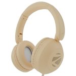 Zebronics BOOM Wired Headphone, Over Ear, in-Line MIC, Foldable, 1.5 meter Cable, for 3.5mm (Mobile | Tablet | Laptop | MAC), Soft Cushion, 40mm Drivers (Beige)