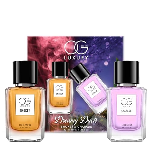 OG BEAUTY Luxury Dreamy Duets: Charade & Smokey Fragrance Set - Men and Women's Combo (50ml Each) | Pack of 2