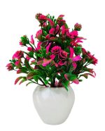 ATEVON Artificial Flowers Plants | Faux Flower Plant for Home Office Decor | Tabletop and Desk Decoration | Artificial Flower for Balcony Indoor Decor