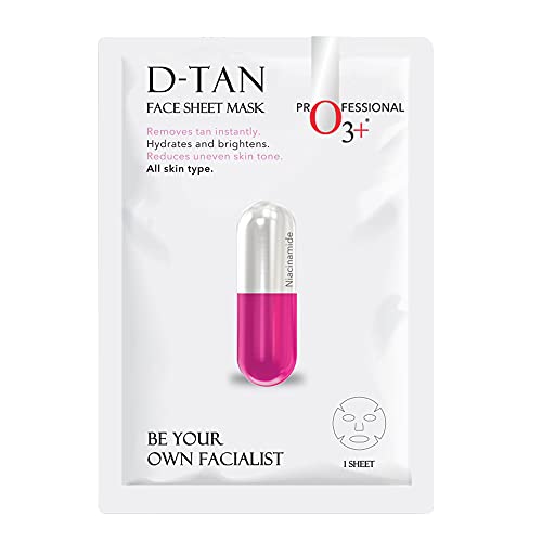 O3+ Facialist Dtan Face Sheet Mask With Niacinamide reduced dark spots, acne scars, and discoloration while giving ultimate brightening (30g)