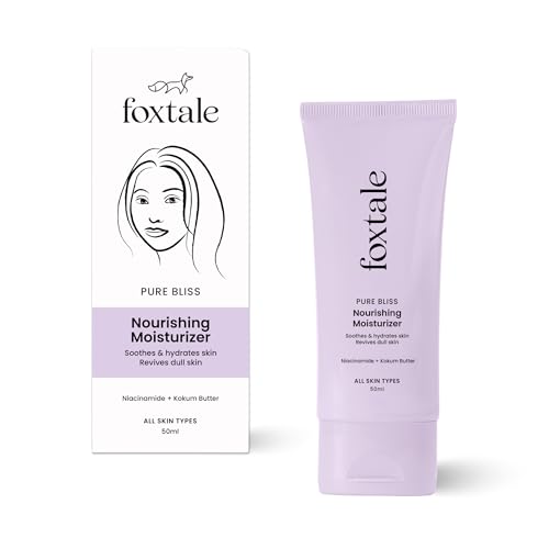 Foxtale Nourishing Face Moisturizer with Niacinamide for 24 Hr Hydration, Lightweight & Non-Sticky, For Soft & Glowing Skin, Men & Women, All Skin Types, 50 ml