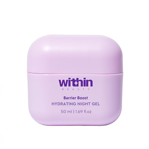 Within Beauty Ceramide & Peptide Overnight Face Gel | Barrier Boost Hydrating Night Gel | For Dry, Dehydrated Skin | Deeply Hydrates Skin | Restores Skin Barrier | Firm & Plump Skin| Non-Sticky | 50ml