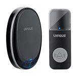 UN1QUE Wireless Door Bell for Home - Small Calling Bell for Office, 1000ft Long Range with 36 Chimes, 100dB Louder Volume, 4 Level Volume, LED Light, Info Board Design, IP44 Waterproof