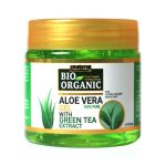 INDUS VALLEY Bio Organic Pure Multipurpose Aloe Vera Gel With Green Tea Extract For Face, Body & Hair,For Glowing & Soothing Skin, Anti-Ageing & Acne, Suitable to All Skin Type - 175ml